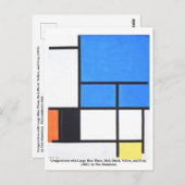 Piet Mondrian Briefkaart (Voorkant / Achterkant)