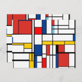 Piet Mondrian Briefkaart (Voorkant / Achterkant)