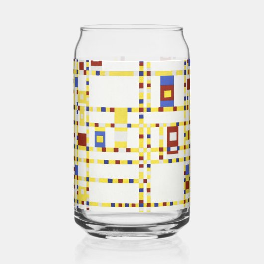 Piet Mondrian Broadway Boogie Woogie Abstracte Kun Blikvorm Glas (Voorkant)