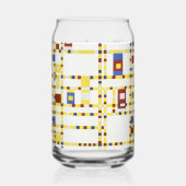 Piet Mondrian Broadway Boogie Woogie Abstracte Kun Blikvorm Glas (Achterkant)