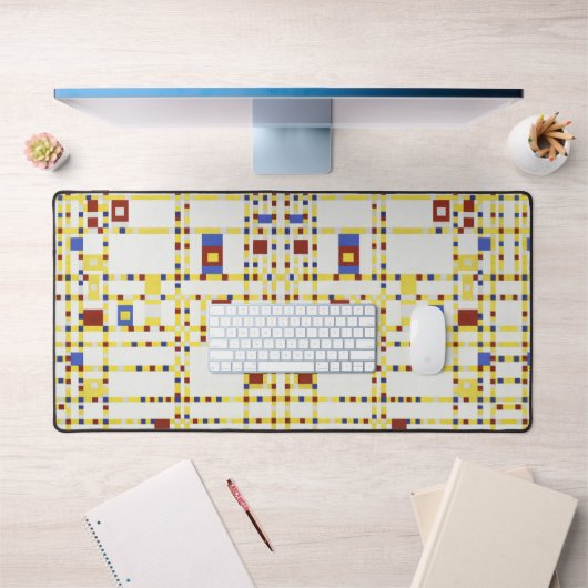 Piet Mondrian Broadway Boogie Woogie Abstracte Kun Bureaumat (Kantoor 1)