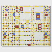 Piet Mondrian Broadway Boogie Woogie Abstracte Kun Cadeaupapier (Vlak)