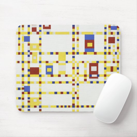 Piet Mondrian Broadway Boogie Woogie Abstracte Kun Muismat (Met muis)