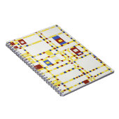 Piet Mondrian Broadway Boogie Woogie Abstracte Kun Notitieboek (Rechterzijde)