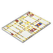 Piet Mondrian Broadway Boogie Woogie Abstracte Kun Notitieboek (Linkerzijde)