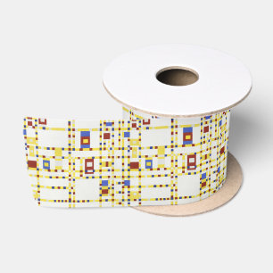Piet Mondrian Broadway Boogie Woogie Abstracte Kun Satijnen Lint