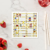 Piet Mondrian Broadway Boogie Woogie Abstracte Kun Servet (Insitu)