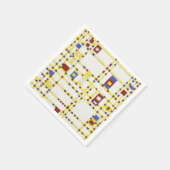 Piet Mondrian Broadway Boogie Woogie Abstracte Kun Servet (Hoek)