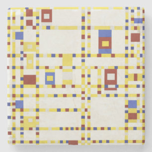 Piet Mondrian Broadway Boogie Woogie Abstracte Kun Stenen Onderzetter