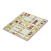 Piet Mondrian Broadway Boogie Woogie Abstracte Kun Tegeltje (Zijkant)