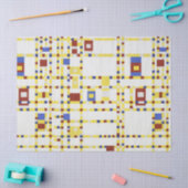 Piet Mondrian Broadway Boogie Woogie Abstracte Kun Tissuepapier (Craft)