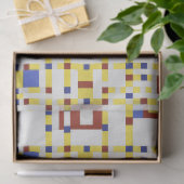 Piet Mondrian Broadway Boogie Woogie Abstracte Kun Tissuepapier (Geschenk)