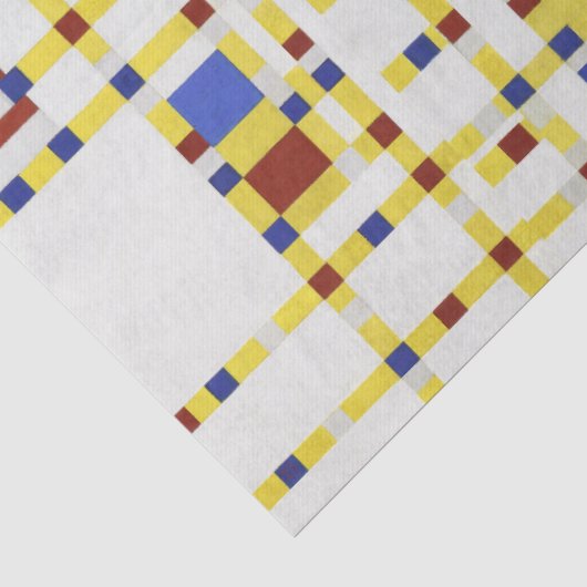 Piet Mondrian Broadway Boogie Woogie Abstracte Kun Tissuepapier (Detail)