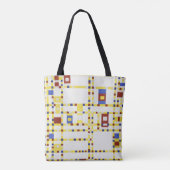 Piet Mondrian Broadway Boogie Woogie Abstracte Kun Tote Bag (Achterkant)