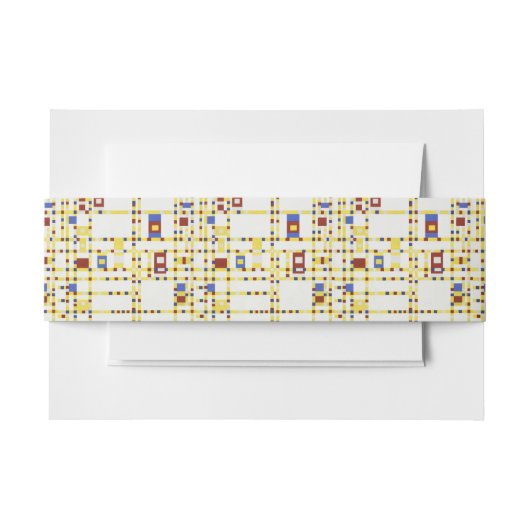 Piet Mondrian Broadway Boogie Woogie Abstracte Kun Uitnodigingen Wikkel (Voorkant Voorbeeld)