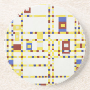 Piet Mondrian Broadway Boogie Woogie Abstracte Kun Zandsteen Onderzetter