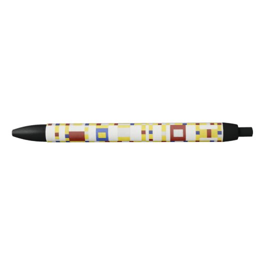 Piet Mondrian Broadway Boogie Woogie Abstracte Kun Zwarte Inkt Pen (Voorkant)