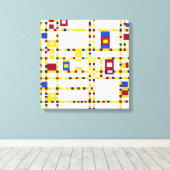 Piet Mondrian Broadway Boogie Woogie Canvas Afdruk (Insitu (Houten vloer))