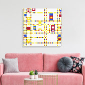 Piet Mondrian Broadway Boogie Woogie Canvas Afdruk (Insitu (Woonkamer))