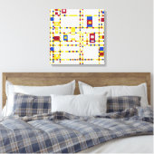 Piet Mondrian Broadway Boogie Woogie Canvas Afdruk (Insitu (Slaapkamer))