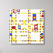 Piet Mondrian Broadway Boogie Woogie Canvas Afdruk (Voorkant)