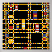 Piet Mondrian - Broadway Boogie Woogie Modern Art Poster (Voorkant)
