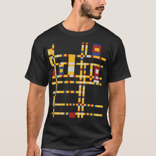 Piet Mondrian - Broadway Boogie Woogie Moderne Kun T-shirt (Voorkant)