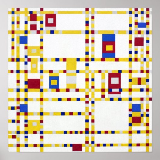 Piet Mondrian Broadway Boogie Woogie Poster (Voorkant)