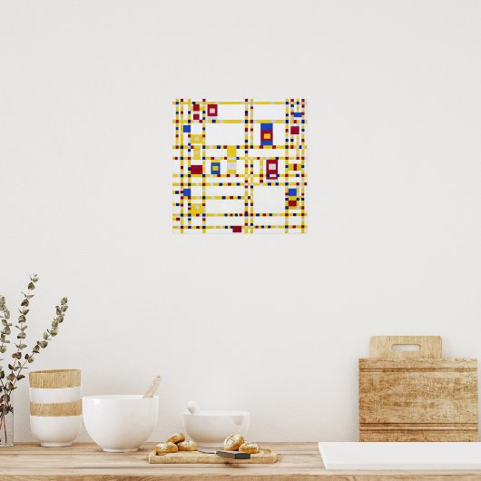 Piet Mondrian Broadway Boogie Woogie Poster (Keuken)