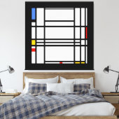 Piet Mondrian, Compositie 10 Canvas Afdruk (Insitu (Slaapkamer))