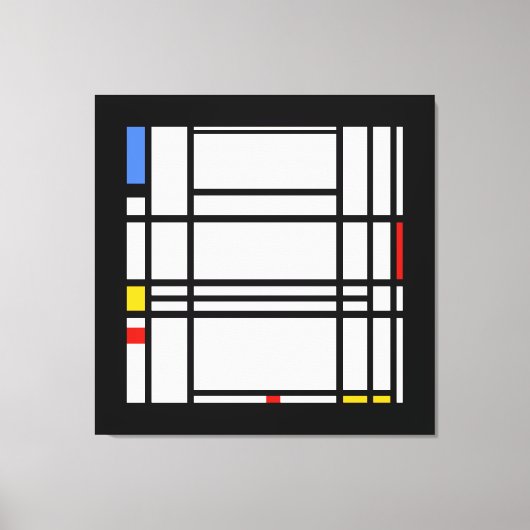 Piet Mondrian, Compositie 10 Canvas Afdruk (Voorkant)