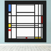 Piet Mondrian, Compositie 10 Canvas Afdruk (Insitu (Houten vloer))