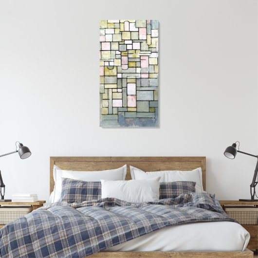 Piet Mondrian Compositie 8 Canvas Afdruk (Insitu (Slaapkamer))