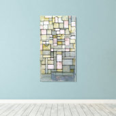 Piet Mondrian Compositie 8 Canvas Afdruk (Insitu (Houten vloer))