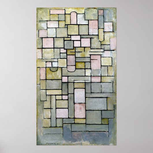 Piet Mondrian Compositie 8 Poster (Voorkant)