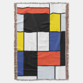 Piet Mondrian Compositie A - Abstracte Moderne Kun Deken (Voorkant Verticaal)