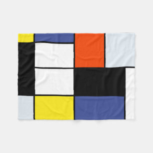Piet Mondrian Compositie A - Abstracte Moderne Kun Fleece Deken
