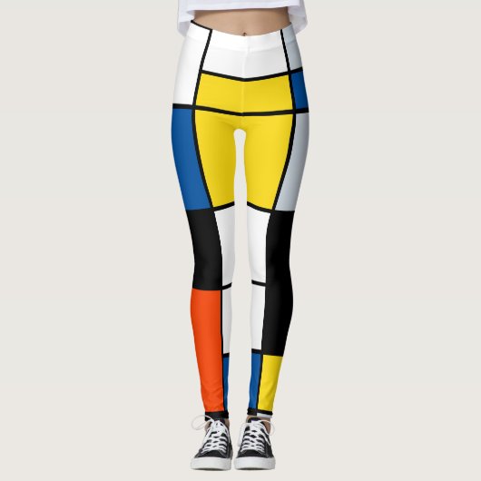 Piet Mondrian Compositie A - Abstracte Moderne Kun Leggings (Voorkant)