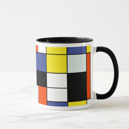 Piet Mondrian Compositie A - Abstracte Moderne Kun Mok (Rechts)