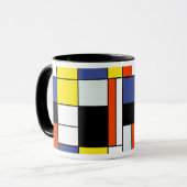 Piet Mondrian Compositie A - Abstracte Moderne Kun Mok (Voorkant links)