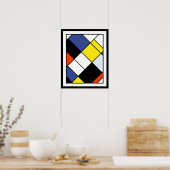 Piet Mondrian Compositie A - Abstracte Moderne Kun Poster (Keuken)