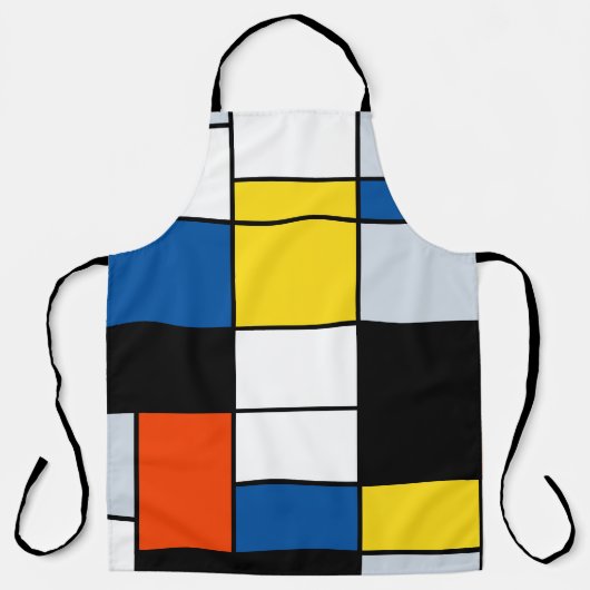 Piet Mondrian Compositie A - Abstracte Moderne Kun Schort (Voorkant)