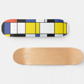 Piet Mondrian Compositie A - Abstracte Moderne Kun Skateboard (Horizontaal)