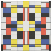 Piet Mondrian Compositie A - Abstracte Moderne Kun Stof (Swatch)