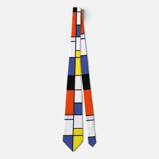 Piet Mondrian Compositie A - Abstracte Moderne Kun Stropdas (Voorkant)