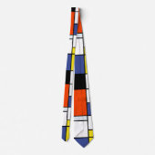 Piet Mondrian Compositie A - Abstracte Moderne Kun Stropdas (Achterkant)