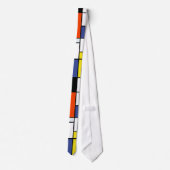 Piet Mondrian Compositie A - Abstracte Moderne Kun Stropdas (Achterkant)