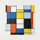 Piet Mondrian Compositie A - Abstracte Moderne Kun Wandkleed (Voorkant)