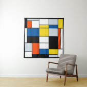 Piet Mondrian Compositie A - Abstracte Moderne Kun Wandkleed (In situ)