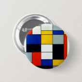 Piet Mondrian Compositie A Ronde Button 5,7 Cm (Voorkant /achterkant)